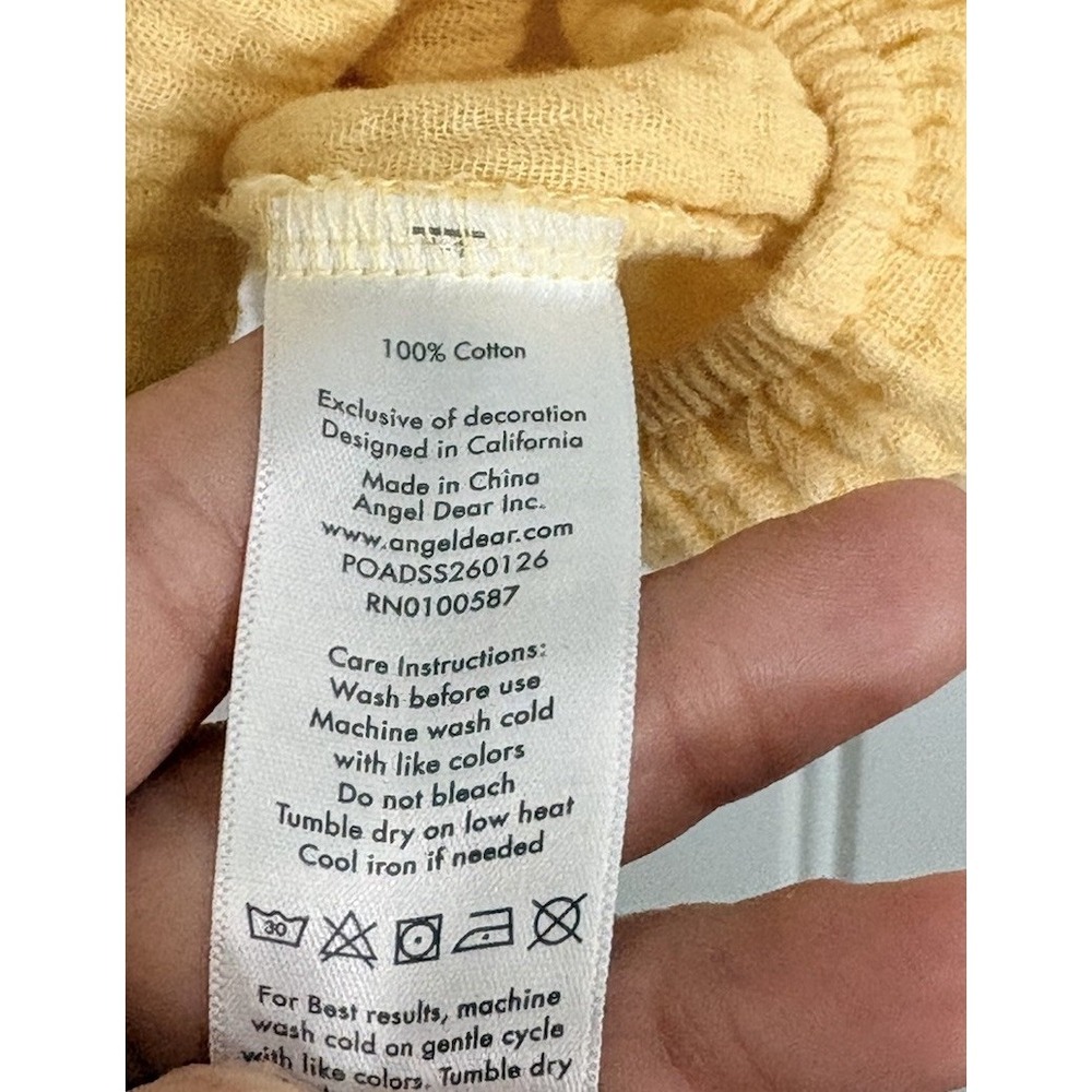 Angel Dear G Is for Golf Muslin Sunsuit Yellow Embroidered Romper 0–3M NWT - Picture 7 of 7